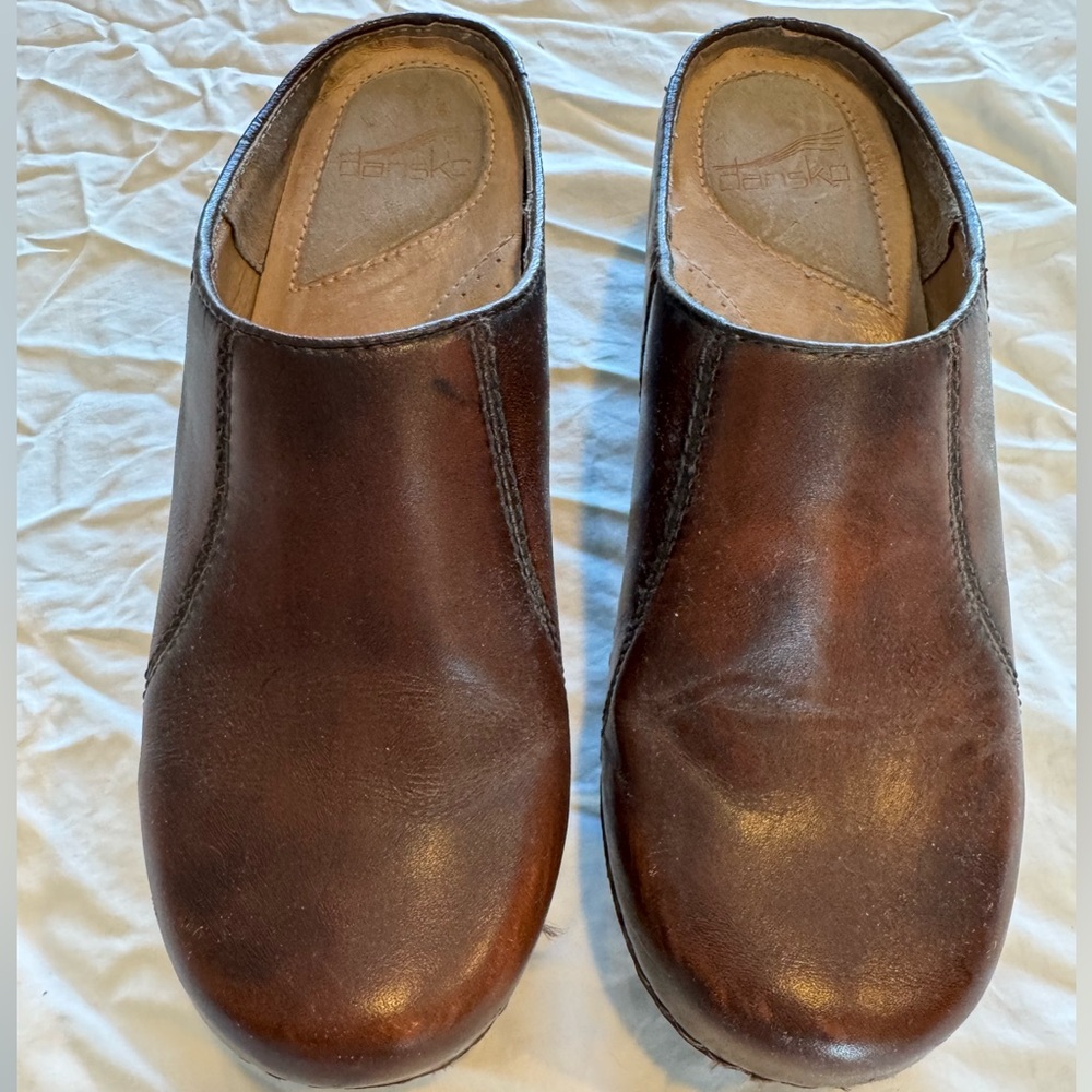 Dansko Brown Leather Clogs